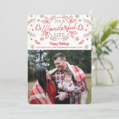 Het Persoonlijke Fotokaart van 'It's A Wonderful L Feestdagenkaart (Staand voorkant)