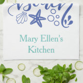 Het persoonlijke leven is beter bij Beach Blue Gre Theedoek (Gevouwen)