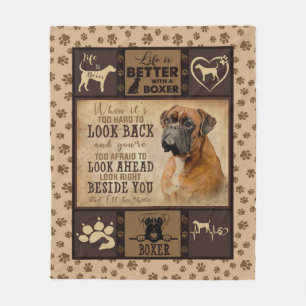 Het persoonlijke leven is beter bij de boxer Gift- Fleece Deken