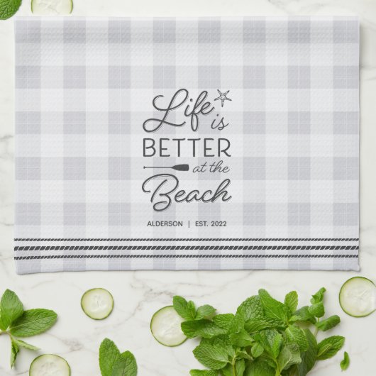 Het persoonlijke leven is beter bij de strand Pset Theedoek (Gevouwen)