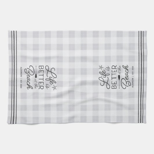 Het persoonlijke leven is beter bij de strand Pset Theedoek (Horizontaal)