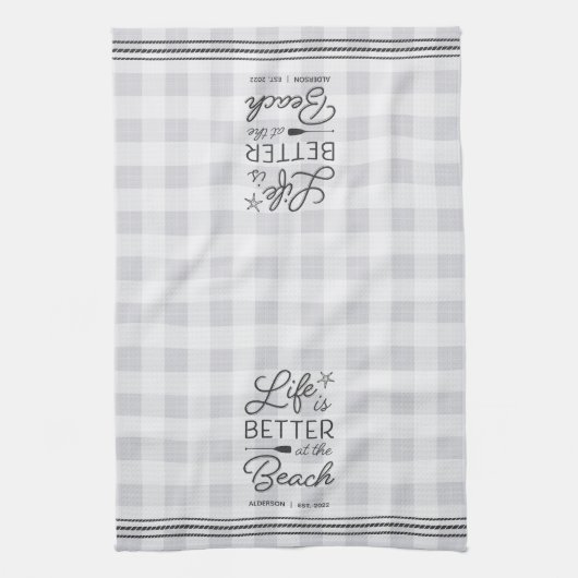 Het persoonlijke leven is beter bij de strand Pset Theedoek (Verticaal)