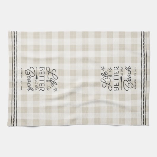 Het persoonlijke leven is beter bij de strand Pset Theedoek (Horizontaal)