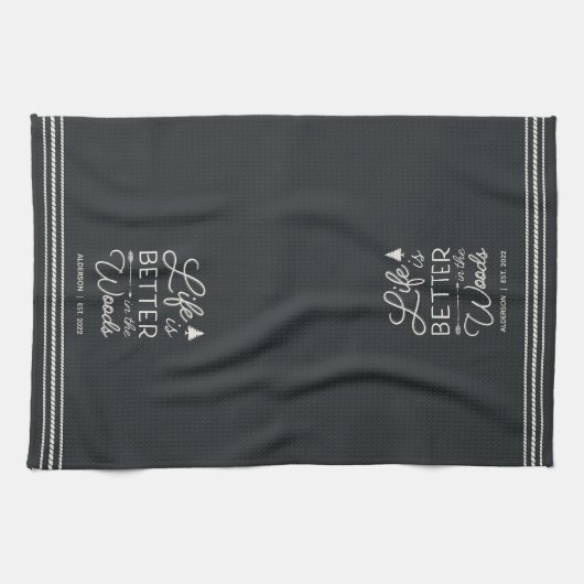 Het persoonlijke leven is beter in de Bossen Theedoek (Horizontaal)