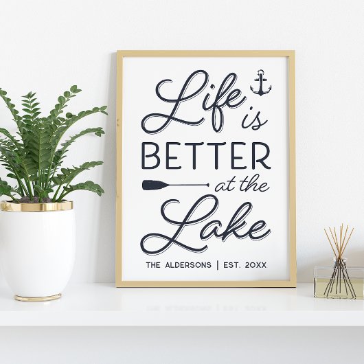 Het persoonlijke leven is beter in het Lake Print
