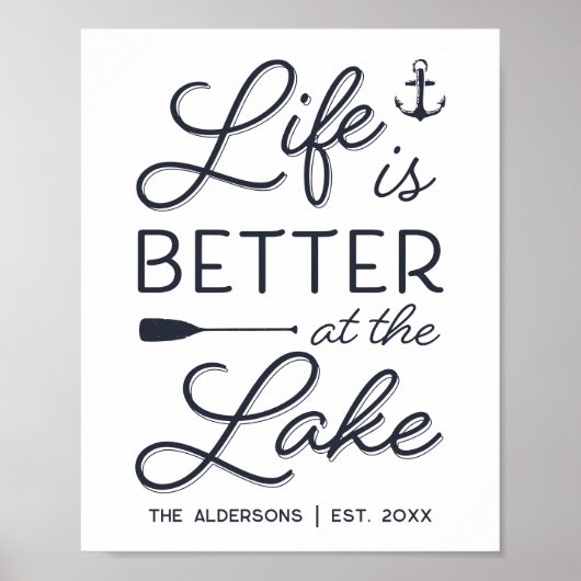 Het persoonlijke leven is beter in het Lake Print (Voorkant)