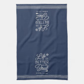 Het persoonlijke leven is beter op de boot theedoek (Verticaal)