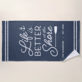 Het persoonlijke leven is beter op de kust strandlaken (Voorkant)