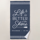 Het persoonlijke leven is beter op de kust strandlaken (Voorkant)