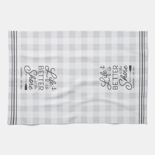 Het persoonlijke leven is beter op de kust theedoek (Horizontaal)