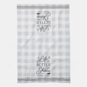 Het persoonlijke leven is beter op de kust theedoek (Verticaal)