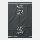 Het persoonlijke leven is beter op de kust theedoek (Verticaal)