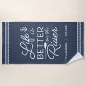 Het persoonlijke leven is beter op de rivier strandlaken (Voorkant)