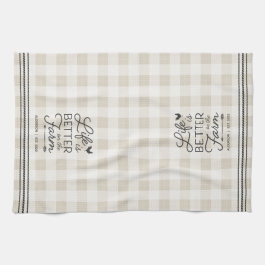 Het persoonlijke leven is beter op het Boerderij Theedoek (Horizontaal)