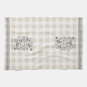 Het persoonlijke leven is beter op het bord theedoek (Horizontaal)