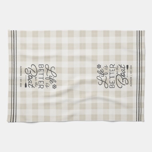 Het persoonlijke leven is beter op het bord theedoek (Horizontaal)