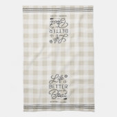 Het persoonlijke leven is beter op het bord theedoek (Verticaal)