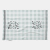 Het persoonlijke leven is beter op het bord theedoek (Horizontaal)