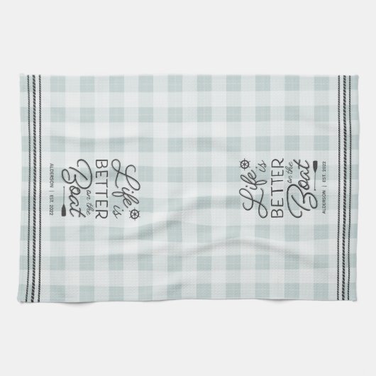 Het persoonlijke leven is beter op het bord theedoek (Horizontaal)