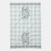 Het persoonlijke leven is beter op het bord theedoek (Verticaal)