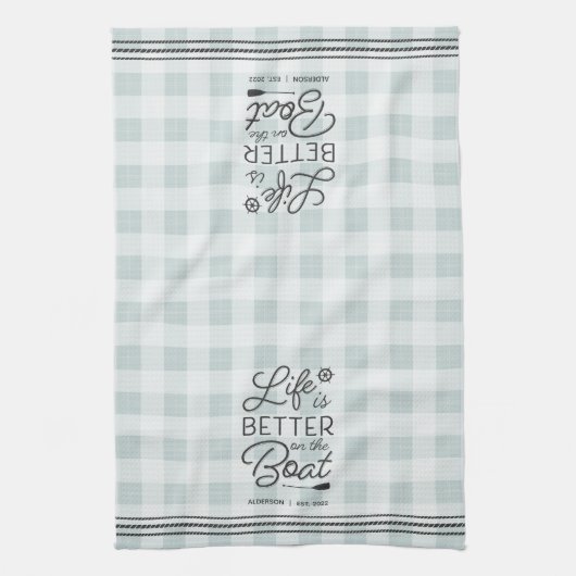 Het persoonlijke leven is beter op het bord theedoek (Verticaal)