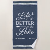 Het persoonlijke leven is beter op het meer strandlaken (Voorkant)