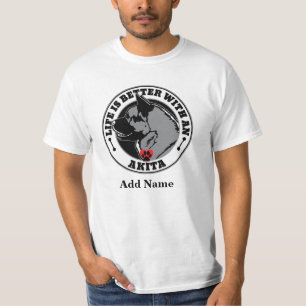 Het persoonlijke leven van Akita is beter met een  T-shirt