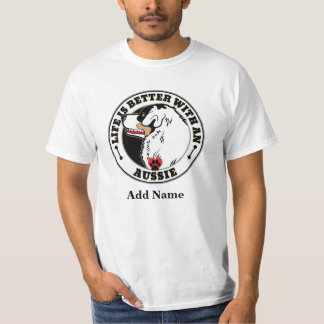 Het persoonlijke leven van Aussie is beter met een T-shirt