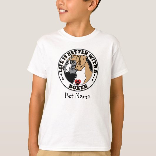 Het persoonlijke leven van Boxer is beter met een  T-shirt (Voorkant)