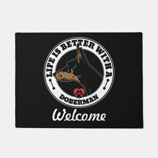 Het persoonlijke leven van Doberman is beter Deurmat (Voorkant)