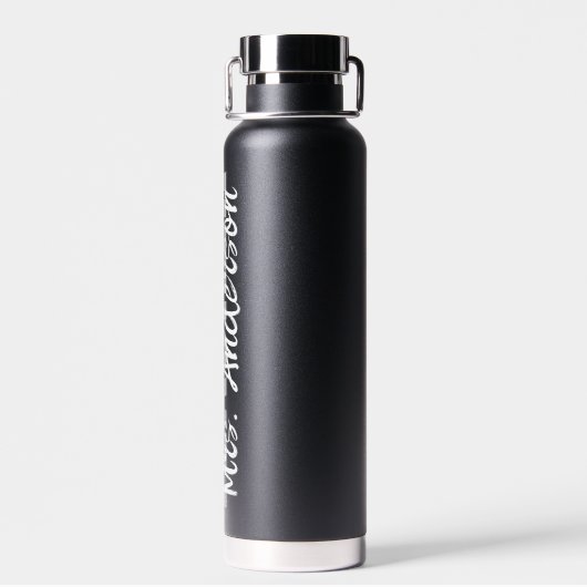 Het persoonlijke Manuscript van de Naam van de Ler Waterfles (Achterkant)