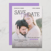 Het persoonlijke Poster van de Film Paars sparen d Save The Date (Voorkant / Achterkant)