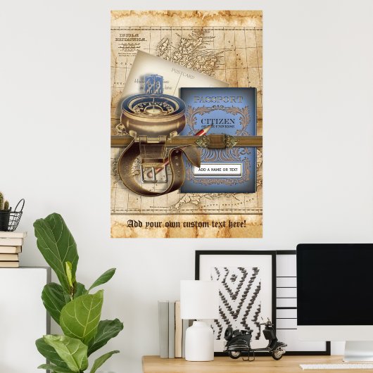 Het persoonlijke Poster van de reiziger (Thuiskantoor)