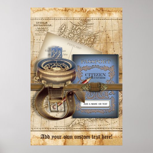 Het persoonlijke Poster van de reiziger (Voorkant)