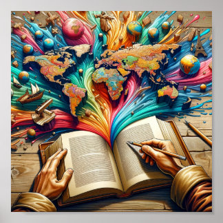 Het perspectief van de schrijver poster