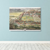 Het perspectief van Nottingham uit het Oosten gegr Canvas Afdruk (Insitu (Houten vloer))
