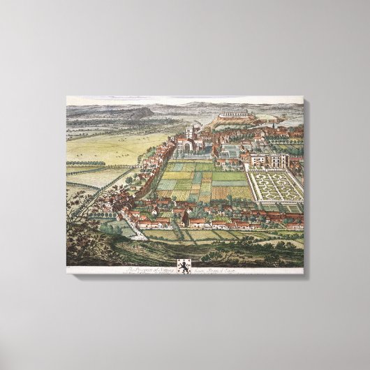 Het perspectief van Nottingham uit het Oosten gegr Canvas Afdruk (Voorkant)