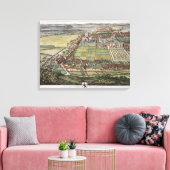 Het perspectief van Nottingham uit het Oosten gegr Canvas Afdruk (Insitu (Woonkamer))