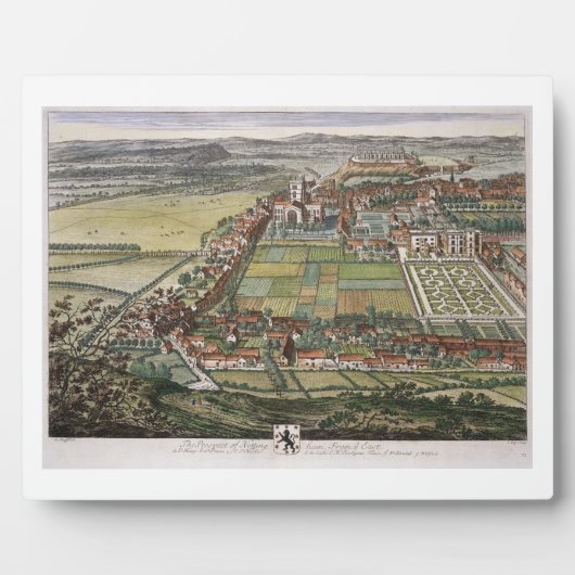 Het perspectief van Nottingham uit het Oosten gegr Fotoplaat (Voorkant)