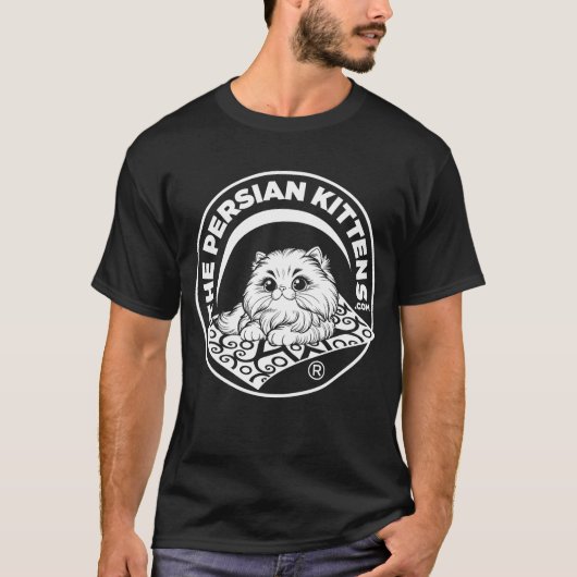 Het Perzische Kittens Logo T-Shirt / Wit (Voorkant)