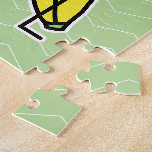 Het pet die van de Kerstman van de banaan de Legpuzzel (Zijkant)