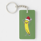 Het pet die van de Kerstman van de banaan de Sleutelhanger (Voorkant)