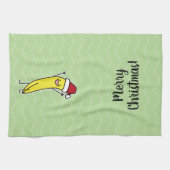 Het pet die van de Kerstman van de banaan de Theedoek (Horizontaal)