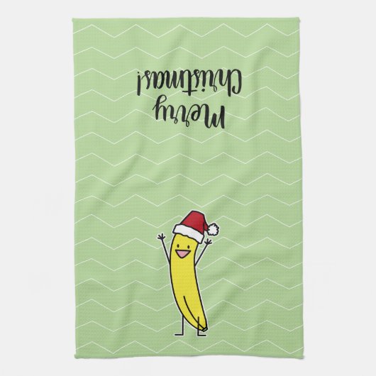 Het pet die van de Kerstman van de banaan de Theedoek (Verticaal)