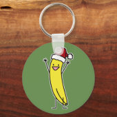 Het pet die van de Kerstman van de banaan en Sleutelhanger (Voorkant)