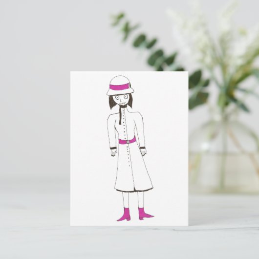 Het Pet en het Wapenmeisje Briefkaart (Staand voorkant)