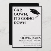 Het pet gaat naar beneden... een grappige afstudee kaart (Voorkant / Achterkant)