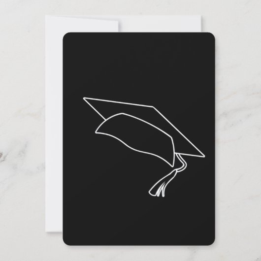 Het pet gaat naar beneden... een grappige afstudee kaart (Achterkant)