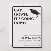 Het pet gaat naar beneden... een grappige afstudee kaart (Voorkant)