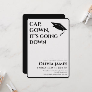 Het pet gaat naar beneden... een grappige afstudee kaart